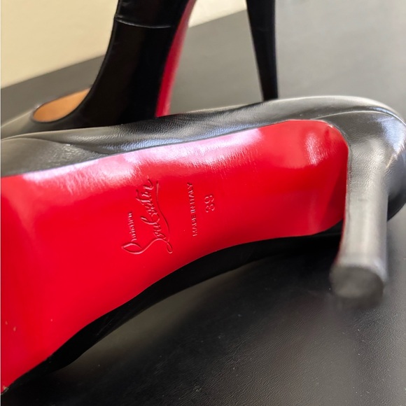 👠 Christian Louboutin Black Leather Platform Pumps main image 0